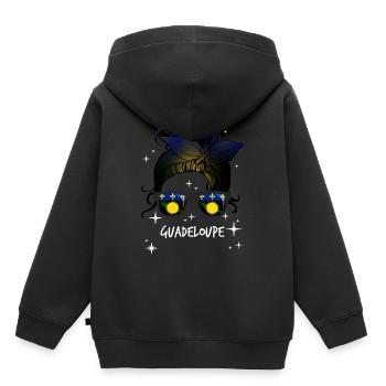 Guadeloupe - Kinder Premium Organic Hoodie - Schwarz - Hinten - AI Model Kid Male (0cm)
