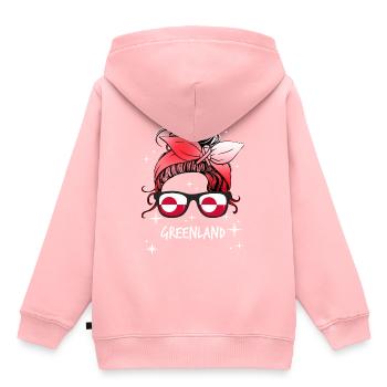 Groenland - Sweat Premium à capuche enfant bio - rose - Dos - AI Model Kid Female (0cm)