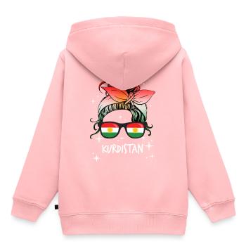 Kurdistan - Kinder Premium Organic Hoodie - Rosa - Hinten - AI Model Kid Female (0cm)
