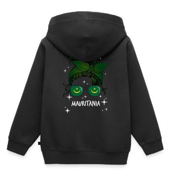Mauritanie - Sweat Premium à capuche enfant bio - noir - Dos - AI Model Kid Male (0cm)