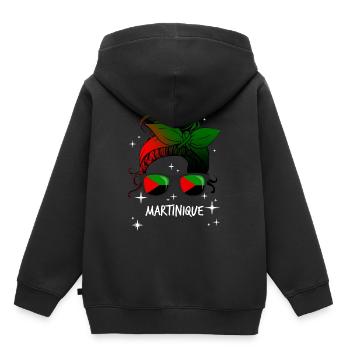 Martinique - Sweat Premium à capuche enfant bio - noir - Dos - AI Model Kid Male (0cm)