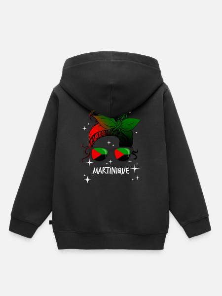 Martinique - Sweat Premium à capuche enfant bio - noir