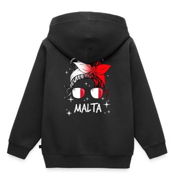 Malte - Sweat Premium à capuche enfant bio - noir - Dos - AI Model Kid Male (0cm)