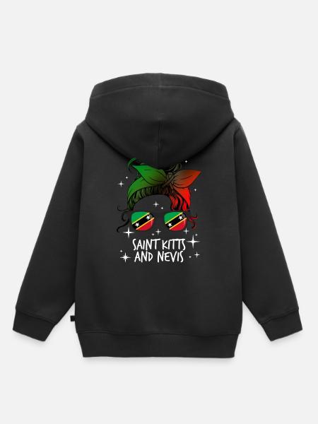 Saint Kitts and Nevis - Kids Premium Organic Hoodie - black