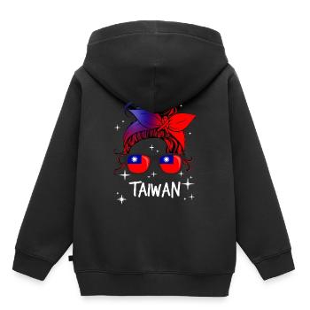Taïwan - Sweat Premium à capuche enfant bio - noir - Dos - AI Model Kid Male (0cm)