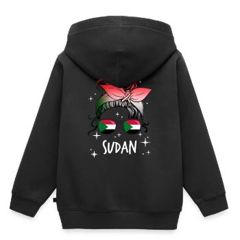 Sudan - Kids Premium Organic Hoodie - black - Back - AI Model Kid Male (0cm)