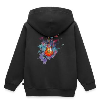 Gitarre E-Gitarre Verstärker Les Paul Geschenk - Kinder Premium Organic Hoodie - Schwarz - Hinten - AI Model Kid Male (0cm)
