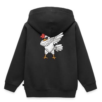POULET DAB POULET POULET DABBING - Sweat Premium à capuche enfant bio - noir - Dos - AI Model Kid Male (0cm)