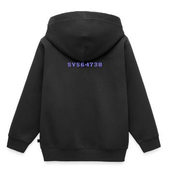 sys64738 - Kinder Premium Organic Hoodie - Schwarz - Hinten - AI Model Kid Male (0cm)