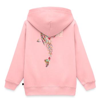 Koi Carp Mosaic Mandala - Kids Premium Organic Hoodie - rose - Back - AI Model Kid Female (0cm)