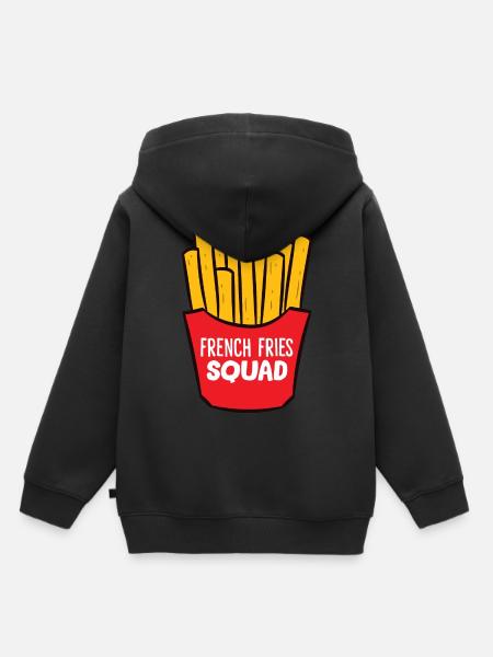 Pommes - French Fries Squad - Kinder Premium Organic Hoodie - Schwarz