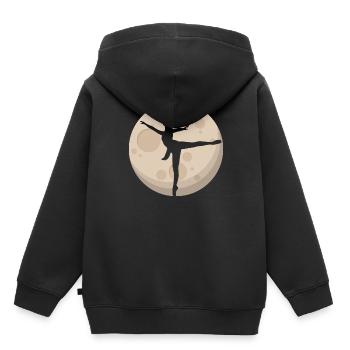 Danseur au clair de lune - Sweat Premium à capuche enfant bio - noir - Dos - AI Model Kid Male (0cm)