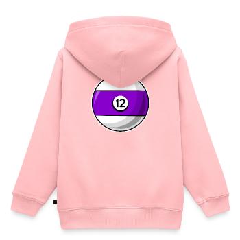 Billardkugel 12 violett Billard zwölf - Kinder Premium Organic Hoodie - Rosa - Hinten - AI Model Kid Female (0cm)