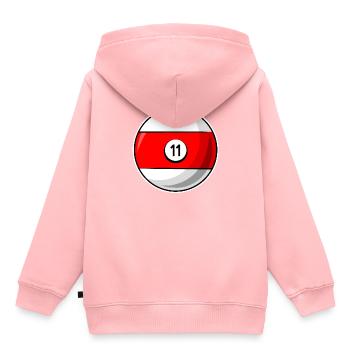 Billardkugel 11 rot Billard elf - Kinder Premium Organic Hoodie - Rosa - Hinten - AI Model Kid Female (0cm)