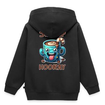 Sip Sip Hooray / Hipp Hipp Hurra - Kids Premium Organic Hoodie - black - Back - AI Model Kid Male (0cm)