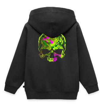 Blatant skull - Kids Premium Organic Hoodie - black - Back - AI Model Kid Male (0cm)