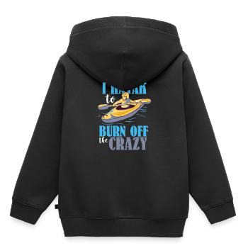 Je kayak pour brûler les fous - Sweat Premium à capuche enfant bio - noir - Dos - AI Model Kid Male (0cm)
