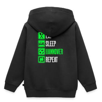 Repeat Hannover - Kids Premium Organic Hoodie - black - Back - AI Model Kid Male (0cm)