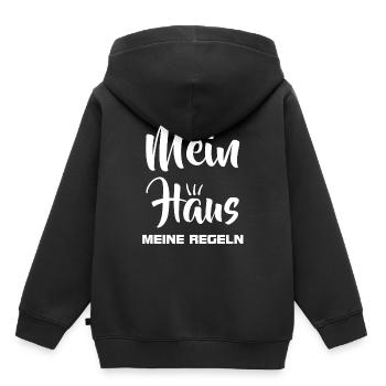 My house My rules - homeowner - Kids Premium Organic Hoodie - black - Back - AI Model Kid Male (0cm)