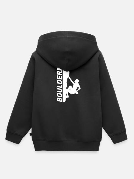 Bouldern Boulderer Klettern Kletterin - Kinder Premium Organic Hoodie - Schwarz