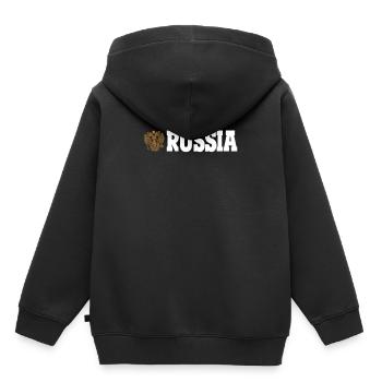 RUSSIE RUSSIE! - Sweat Premium à capuche enfant bio - noir - Dos - AI Model Kid Male (0cm)