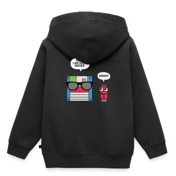 Disquette USB I am Your Father T-shirt, Geek - Sweat Premium à capuche enfant bio - noir - Dos - AI Model Kid Male (0cm)