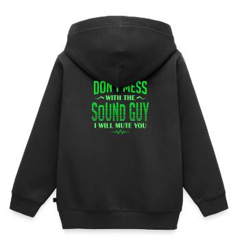 Audio Engineer Leg dich nicht mit dem Sound Guy I an - Kinder Premium Organic Hoodie - Schwarz - Hinten - AI Model Kid Male (0cm)