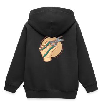 Gärtner Garten Garten Gartenschere Cutter Hobby Geschenk - Kinder Premium Organic Hoodie - Schwarz - Hinten - AI Model Kid Male (0cm)