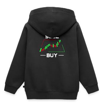Marché boursier Trader Candlestick Chart Trading Gift - Sweat Premium à capuche enfant bio - noir - Dos - AI Model Kid Male (0cm)