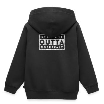 Straight Outta Oberpfalz - Kinder Premium Organic Hoodie - Schwarz - Hinten - AI Model Kid Male (0cm)
