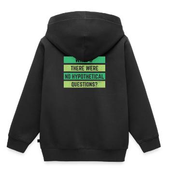 Philosophie Geschenk - Kinder Premium Organic Hoodie - Schwarz - Hinten - AI Model Kid Male (0cm)