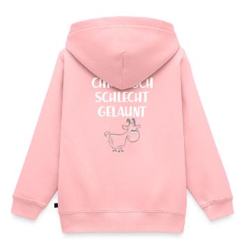 Chroniquement de mauvaise humeur. Chèvre. Impudent - Sweat Premium à capuche enfant bio - rose - Dos - AI Model Kid Female (0cm)