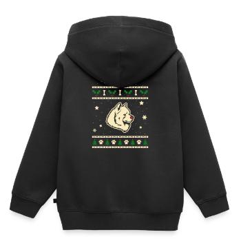 Samojeden Weihnachtsgeschenk - Kinder Premium Organic Hoodie - Schwarz - Hinten - AI Model Kid Male (0cm)