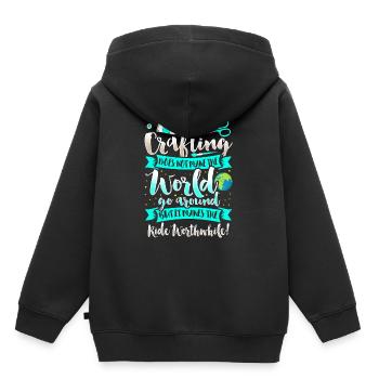 Crafting - Crafting Arts Education Crafting Hobbies - Kids Premium Organic Hoodie - black - Back - AI Model Kid Male (0cm)