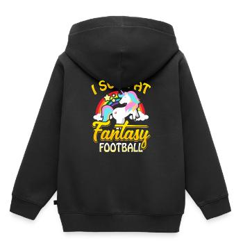I Suck At Fantasy Football Einhorn Fussball Strafe - Kinder Premium Organic Hoodie - Schwarz - Hinten - AI Model Kid Male (0cm)
