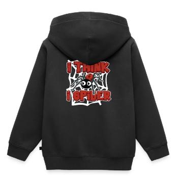 Lustiger Denglisch Spruch Denglisch Sprüche - Kinder Premium Organic Hoodie - Schwarz - Hinten - AI Model Kid Male (0cm)