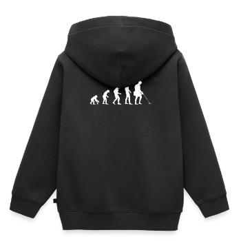 Sondeln Evolution - Kinder Premium Organic Hoodie - Schwarz - Hinten - AI Model Kid Male (0cm)
