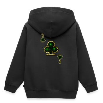 Kreuz Ass Poker Karte Halloween Kostüm lustig - Kinder Premium Organic Hoodie - Schwarz - Hinten - AI Model Kid Male (0cm)