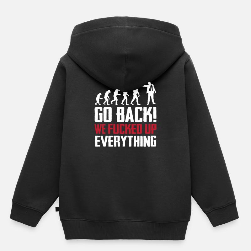 Evolution - Kinder Premium Organic Hoodie - Schwarz