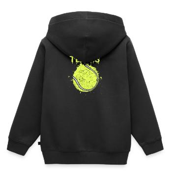 balle de tennis - Sweat Premium à capuche enfant bio - noir - Dos - AI Model Kid Male (0cm)