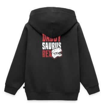 Pappasaurus Rez Daddy Geschenk - Kinder Premium Organic Hoodie - Schwarz - Hinten - AI Model Kid Male (0cm)