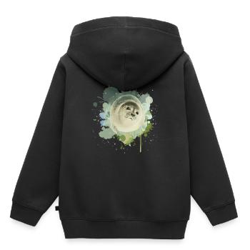 Phoque mer lion de mer - Sweat Premium à capuche enfant bio - noir - Dos - AI Model Kid Male (0cm)