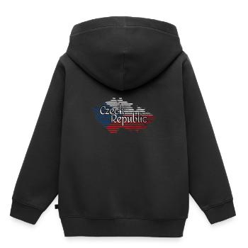 tschechien - Kinder Premium Organic Hoodie - Schwarz - Hinten - AI Model Kid Male (0cm)
