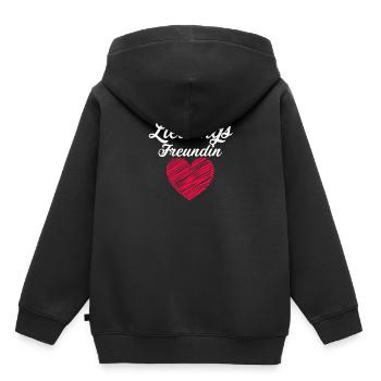 Petite amie préférée - Sweat Premium à capuche enfant bio - noir - Dos - AI Model Kid Male (0cm)
