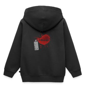 Graffitis - Graffitti - Sweat Premium à capuche enfant bio - noir - Dos - AI Model Kid Male (0cm)