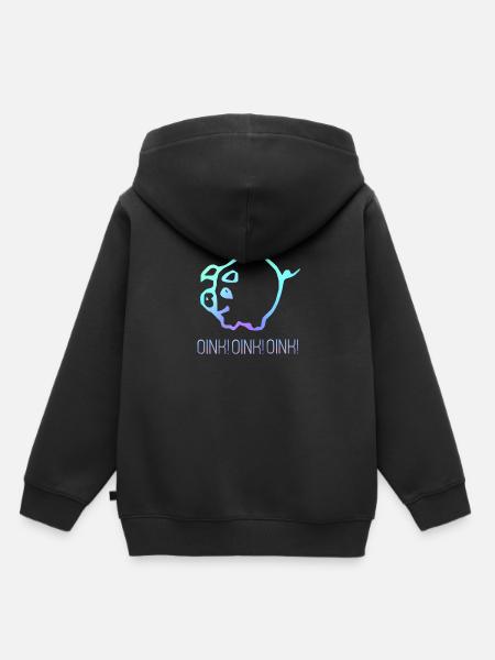 Oink! Oink! Oink! - Kinder Premium Organic Hoodie - Schwarz