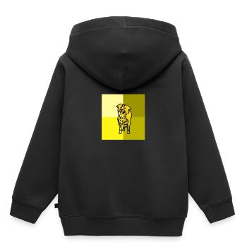 Chiens et chiens - Sweat Premium à capuche enfant bio - noir - Dos - AI Model Kid Male (0cm)