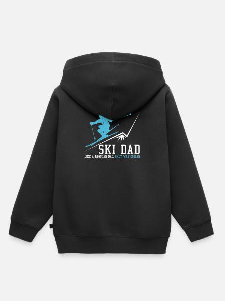 Ski Dad - Hoodie Premium barn ekologisk - svart