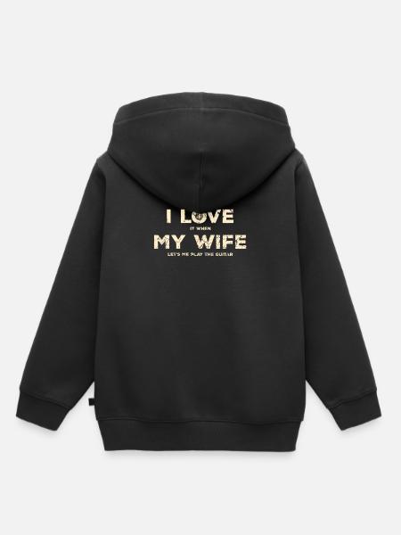 Gitarre - Kinder Premium Organic Hoodie - Schwarz