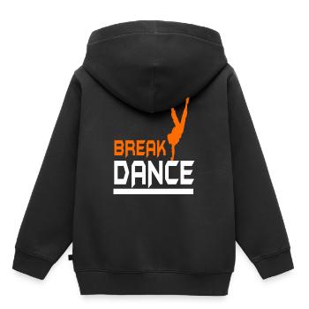 J'adore le break dance - Sweat Premium à capuche enfant bio - noir - Dos - AI Model Kid Male (0cm)